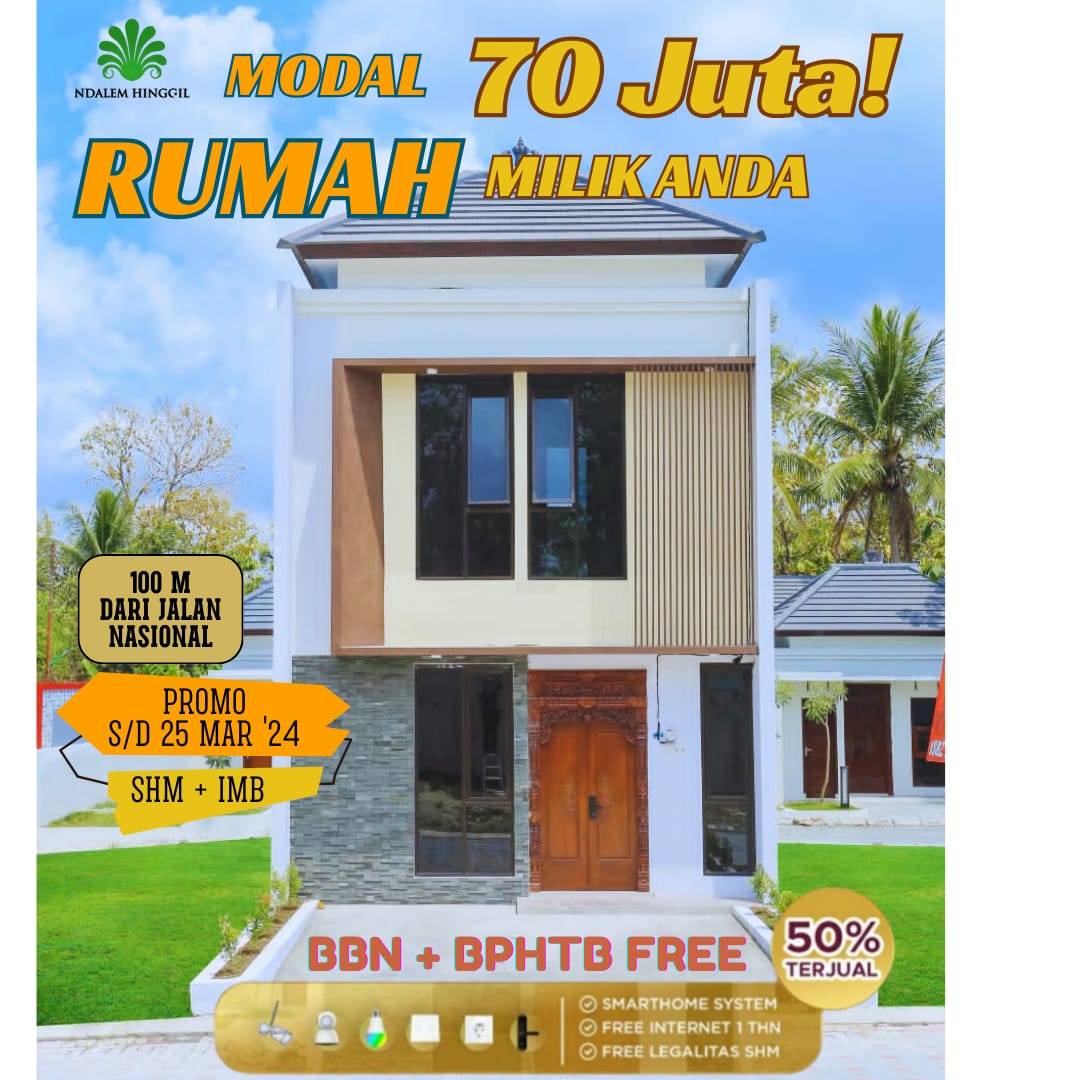 Rumah Murah 2 Lantai Dekat RS UKDW Sedayu Bantul Jogja